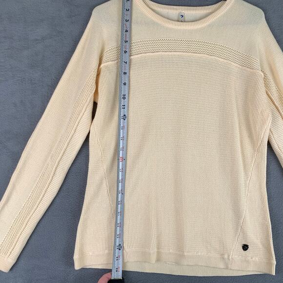 Kuhl Women’s Cream Knit Thermal Long Sleeve Pullover Sweater Size M - Picture 4 of 6